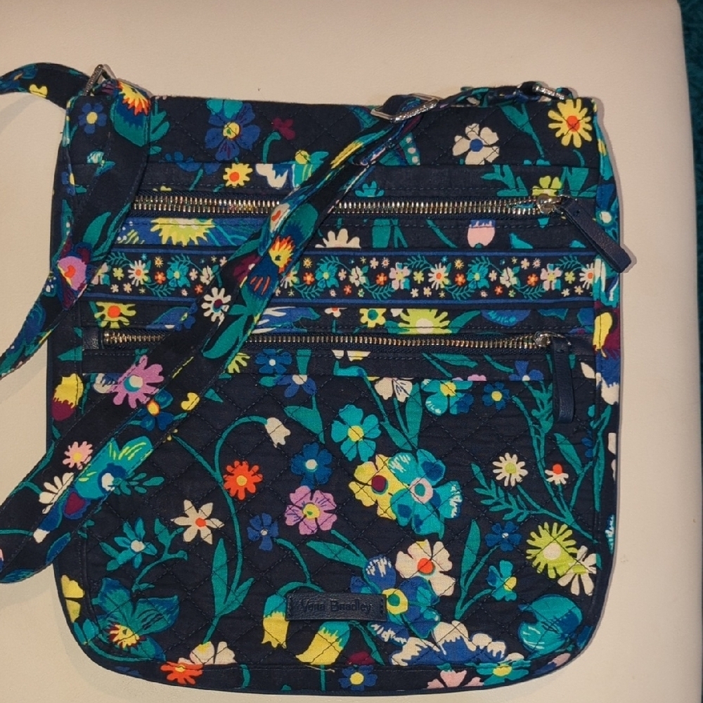 Vera Bradley Floral Crossbody Bag - Black Multicolor